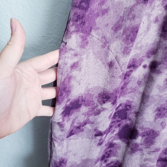 Logo Purple Tie Dye Long Sleeve Maxi Dress - Picture 2 of 8